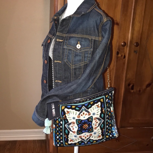 Steve Madden Handbags - Steve Madden Baja Blue Clutch/Crossbody - NEW!